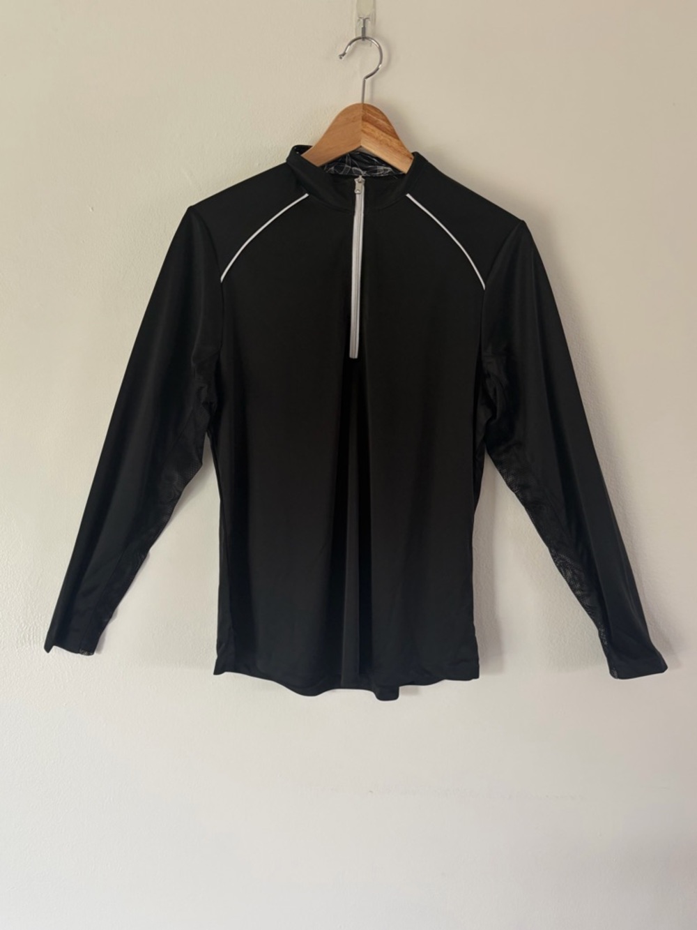 Bermuda Sands Noelle Black ¼ Zip UPF 50+ Athletic Golf Shirt Size Medium
